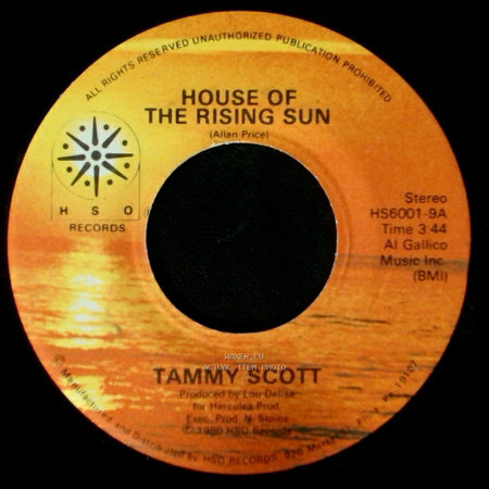 Tammy Scott - House Of The Rising Sun / Another Fall In Philadelphia side B