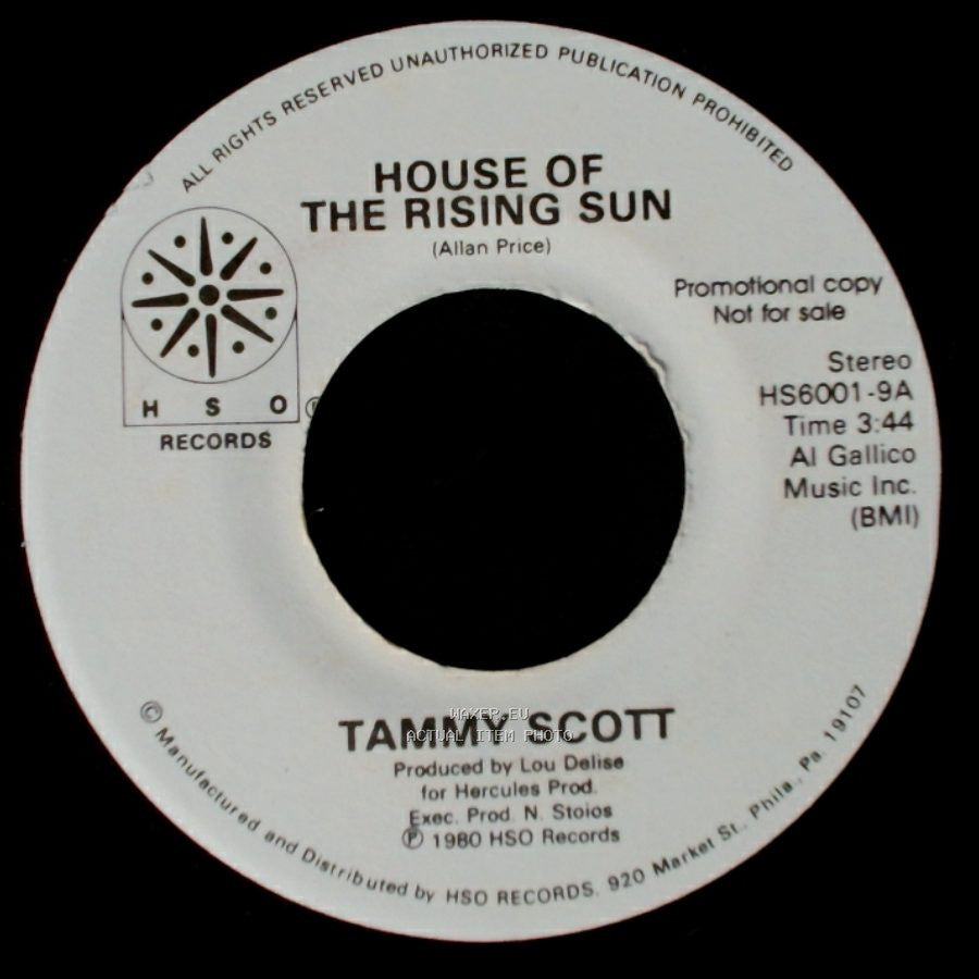 Tammy Scott - House Of The Rising Sun / Another Fall In Philadelphia side A