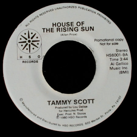 Tammy Scott - House Of The Rising Sun / Another Fall In Philadelphia side A