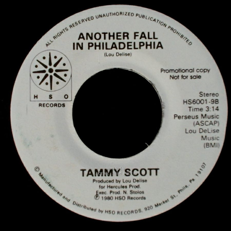 Tammy Scott - House Of The Rising Sun / Another Fall In Philadelphia side B