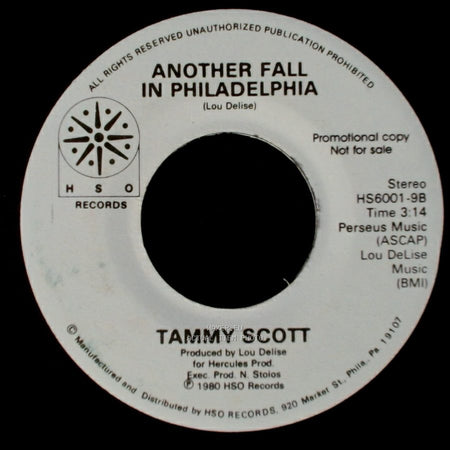 Tammy Scott - House Of The Rising Sun / Another Fall In Philadelphia side B