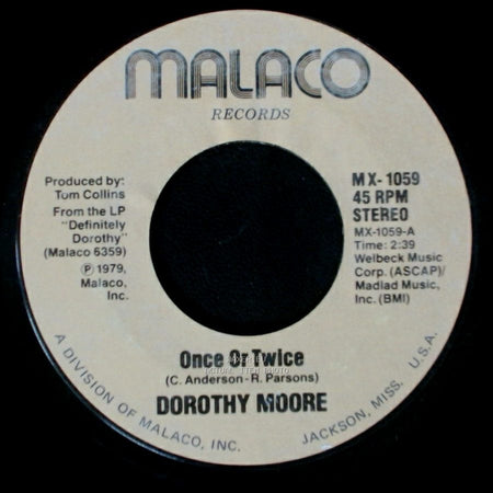 Dorothy Moore - Love Me / Once Or Twice side B