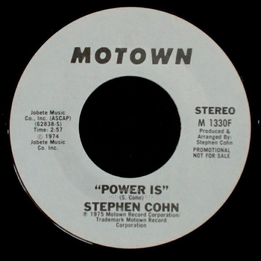 Stephen Cohn - Power Is / Power Is side B