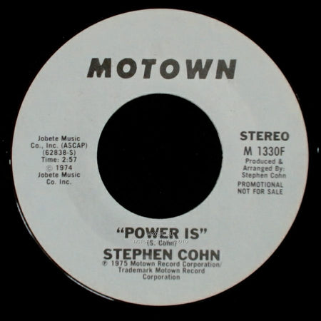 Stephen Cohn - Power Is / Power Is side B