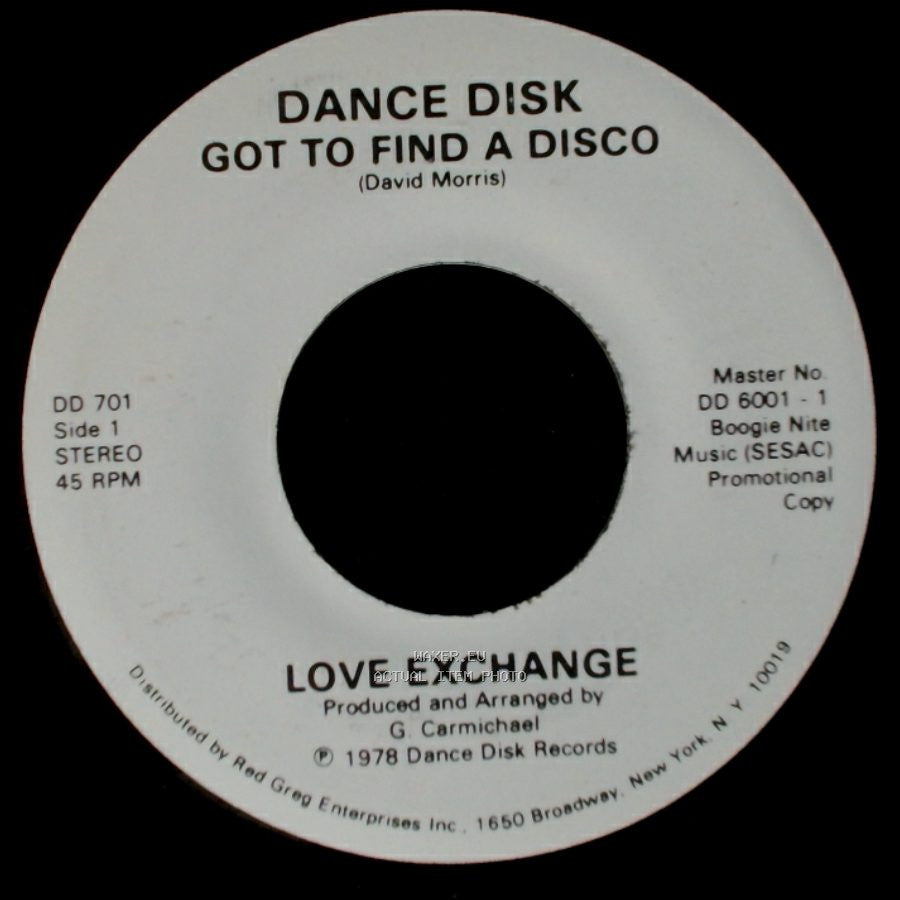 Love Exchange - Got To Find A Disco / Got To Find A Disco side A