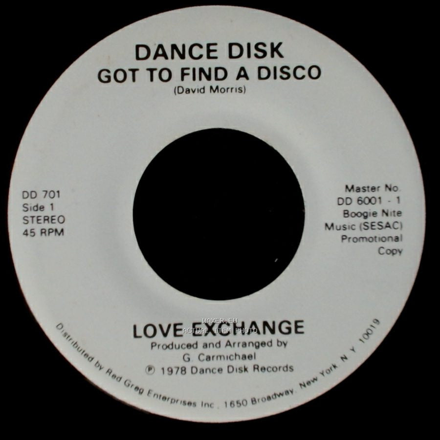 Love Exchange - Got To Find A Disco / Got To Find A Disco side B