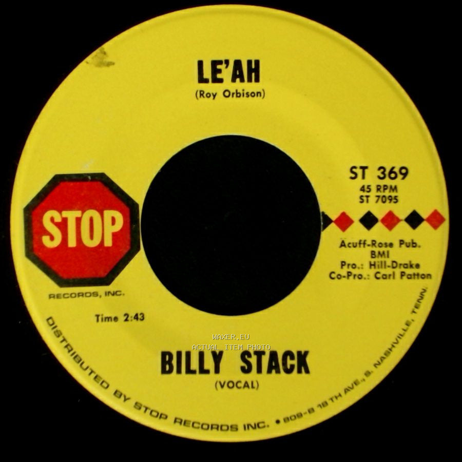 Billy Stack - Le'ah / This Is The Last Time side A