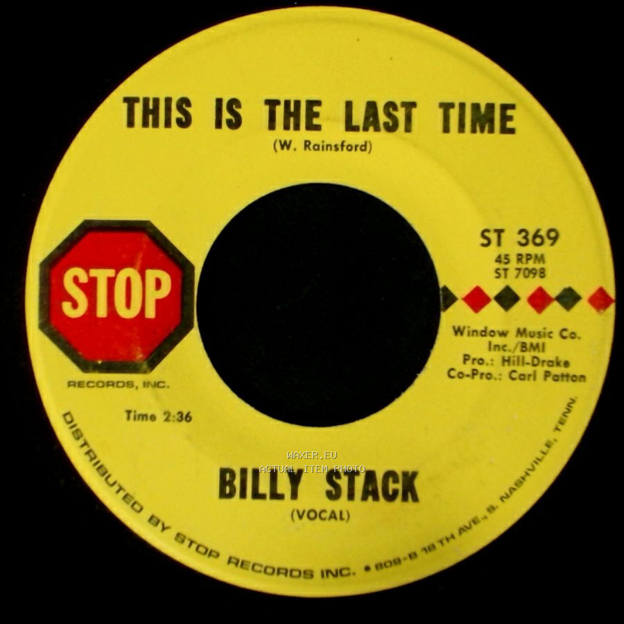 Billy Stack - Le'ah / This Is The Last Time side B