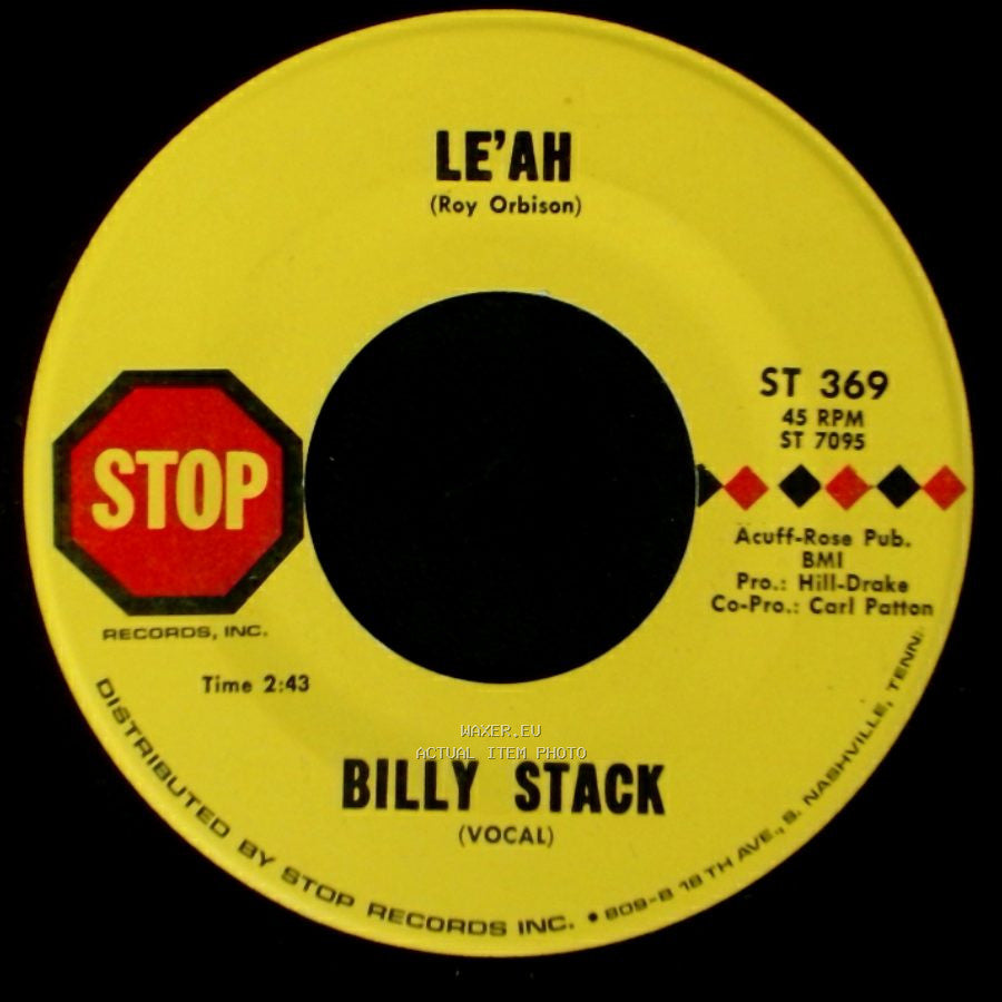 Billy Stack - Le'ah / This Is The Last Time side A