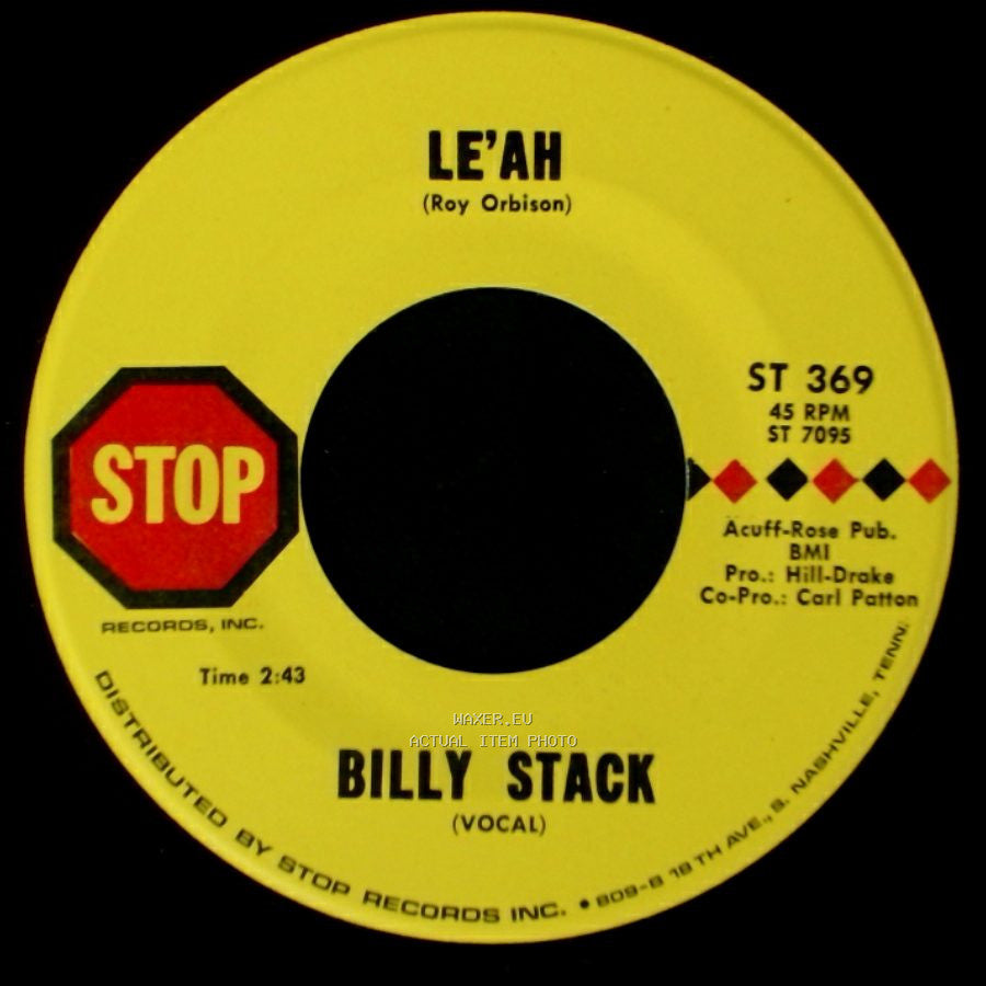 Billy Stack - Le'ah / This Is The Last Time side A