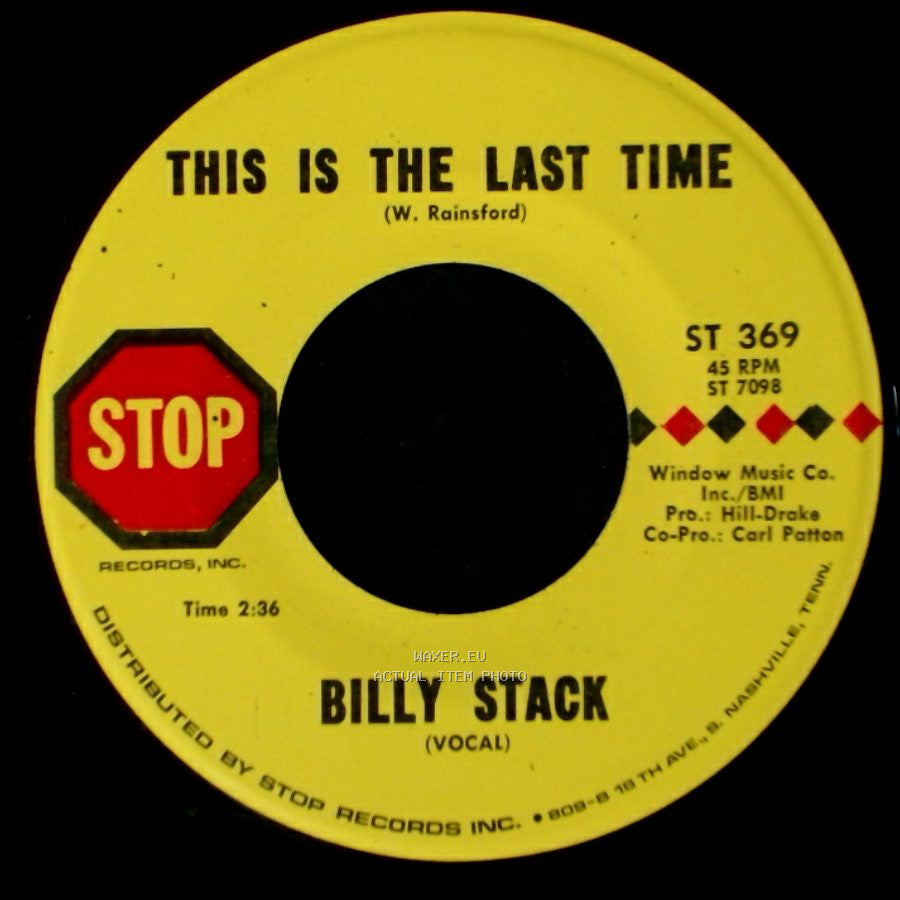 Billy Stack - Le'ah / This Is The Last Time side A