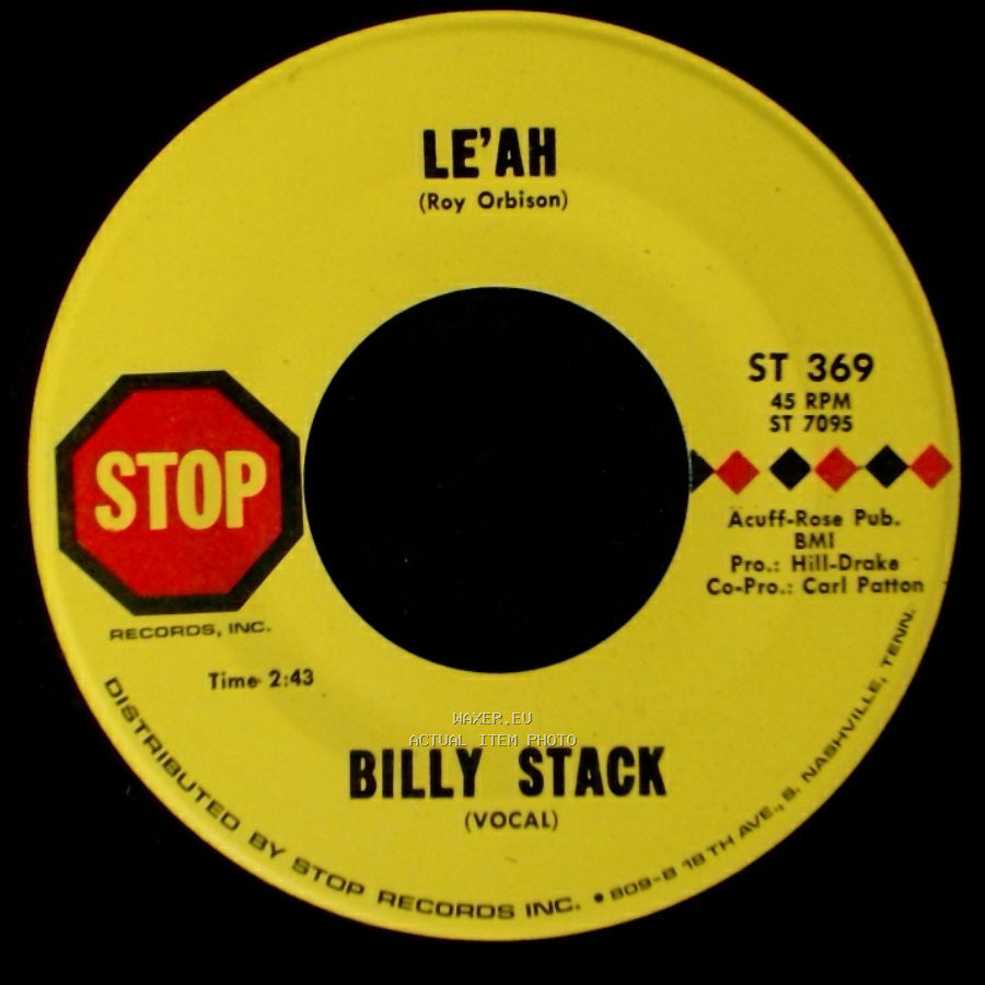 Billy Stack - Le'ah / This Is The Last Time side A