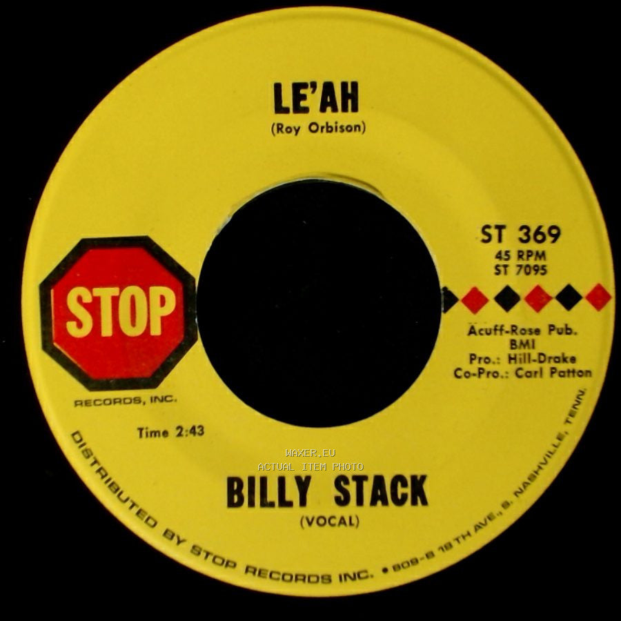 Billy Stack - Le'ah / This Is The Last Time side A
