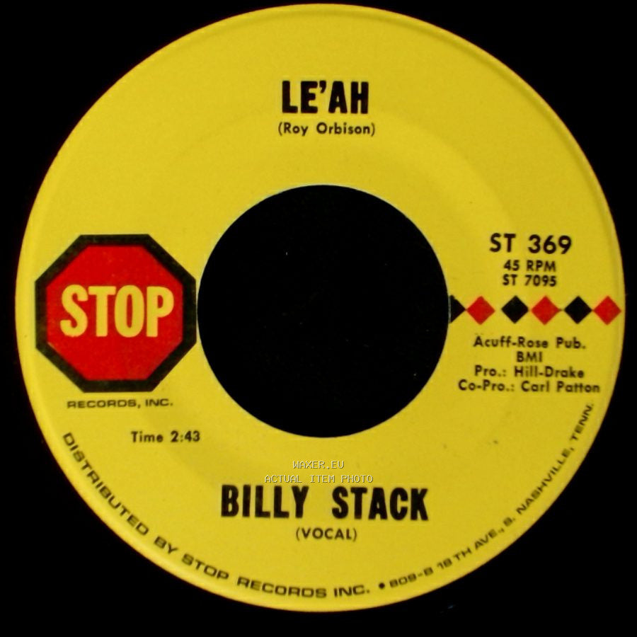 Billy Stack - Le'ah / This Is The Last Time side A