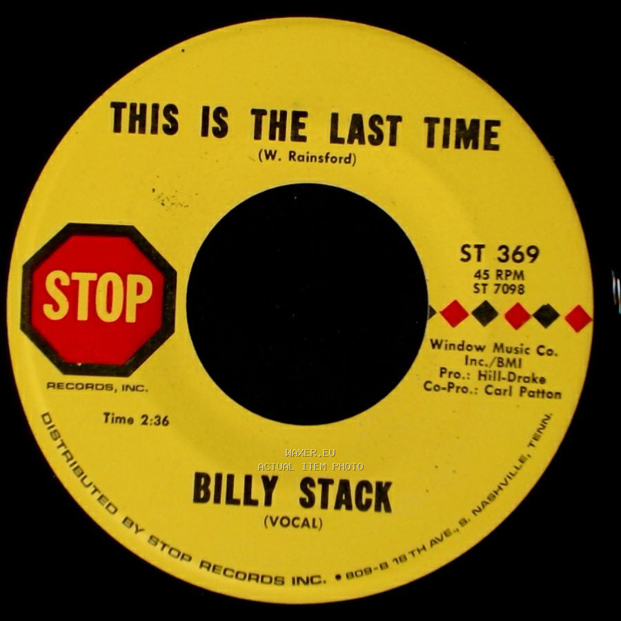 Billy Stack - Le'ah / This Is The Last Time side B