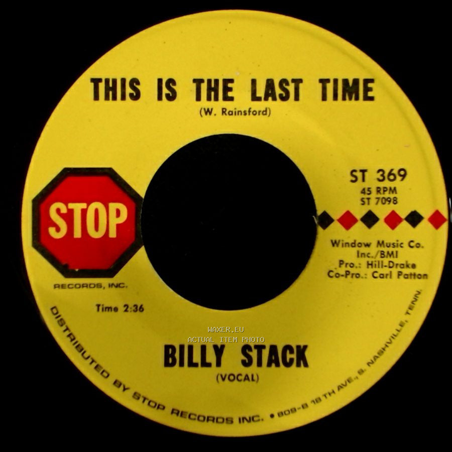 Billy Stack - Le'ah / This Is The Last Time side B
