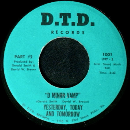 Unknown Artist - "D Minor Vamp" Yesterday, Today And Tomorrow / D Minor Vamp side B