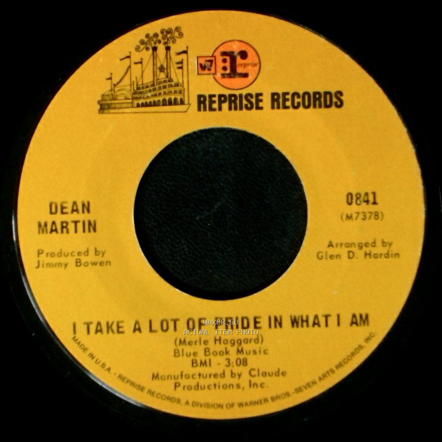 Dean Martin - I Take A Lot Of Pride In What I Am / Drowning In My Tears side B