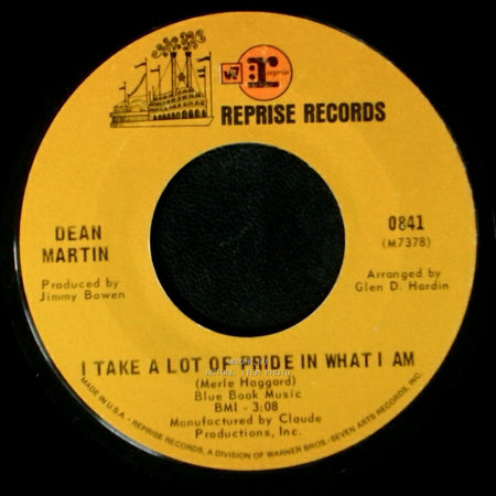 Dean Martin - I Take A Lot Of Pride In What I Am / Drowning In My Tears side B