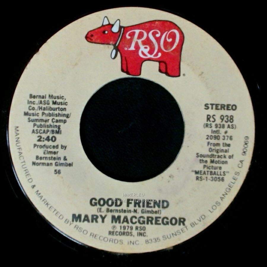 Mary Macgregor - Good Friend / Rudy And Tripper (Instrumental) side A