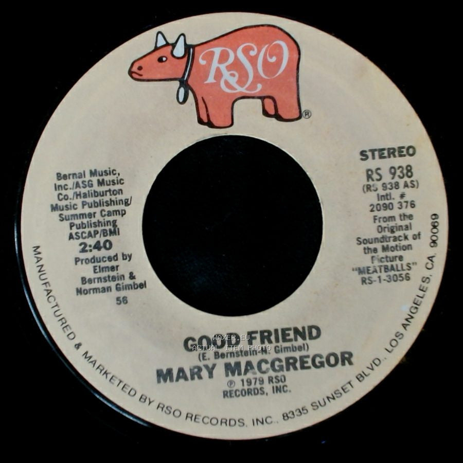 Mary Macgregor - Good Friend / Rudy And Tripper (Instrumental) side A