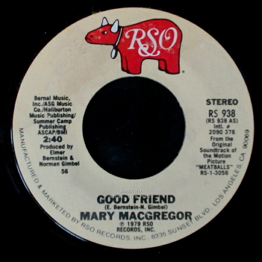 Rudy And Tripper / Mary Macgregor - (Instrumental) / Good Friend side B