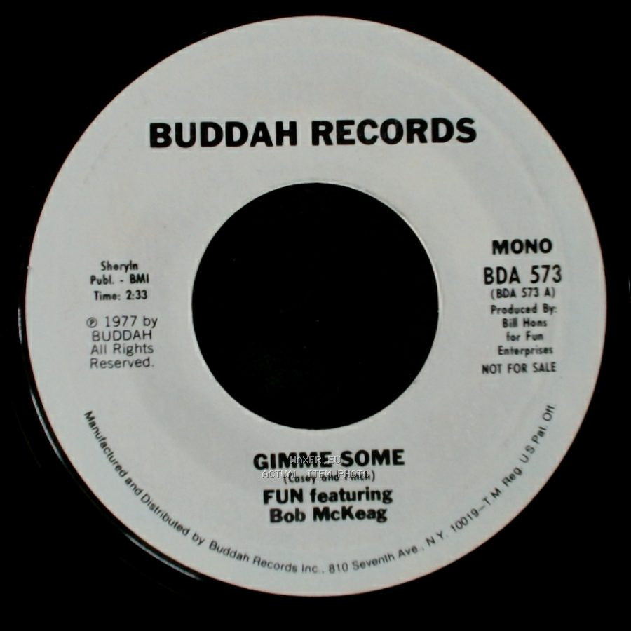 Fun Featuring Bob Mckeag - Gimme Some / Gimme Some side B