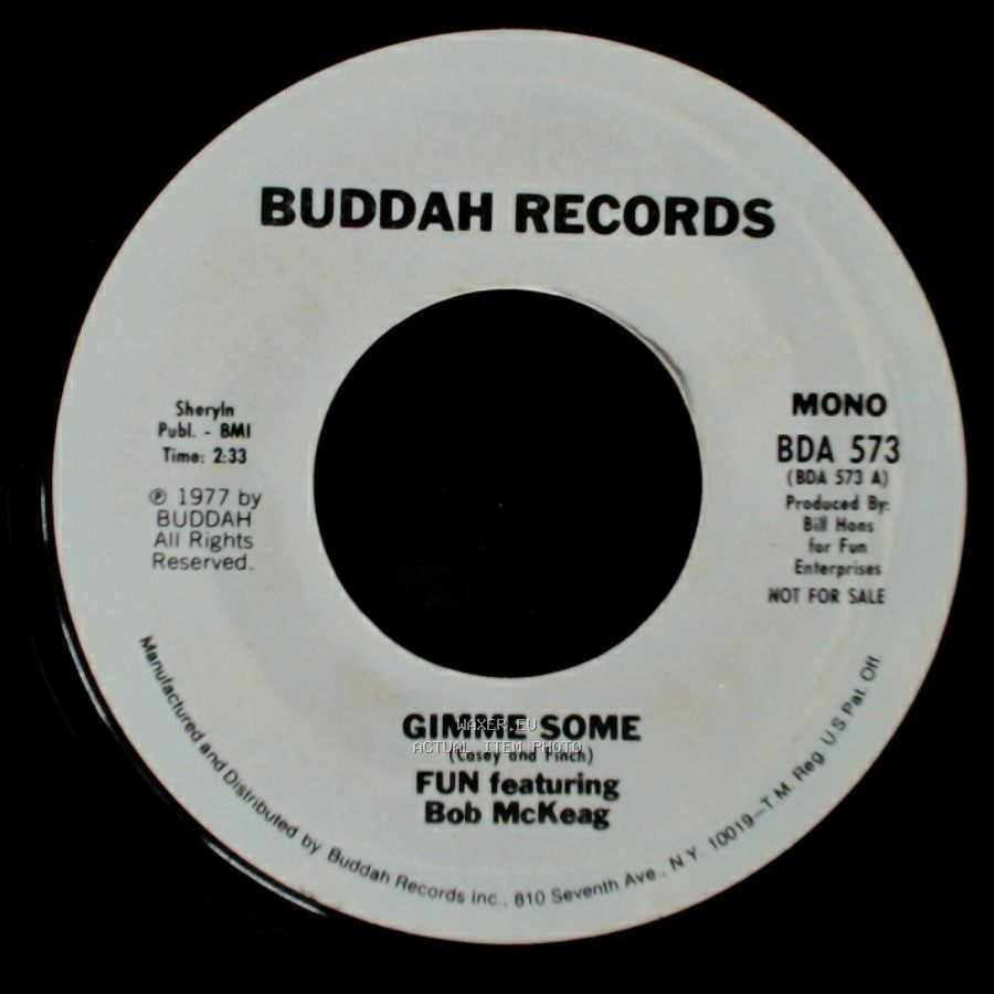 Fun Featuring Bob Mckeag - Gimme Some / Gimme Some side B