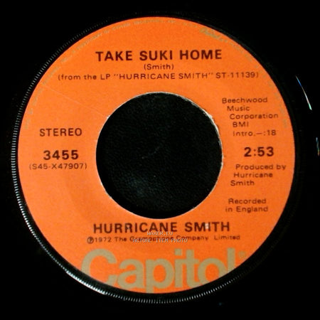 Hurricane Smith - Who Was It? / Take Suki Home side B