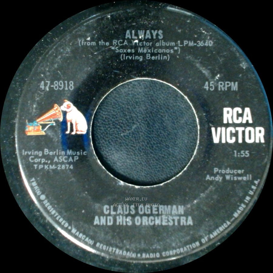 Claus Ogerman And His Orchestra - Always / King Of The Road side A