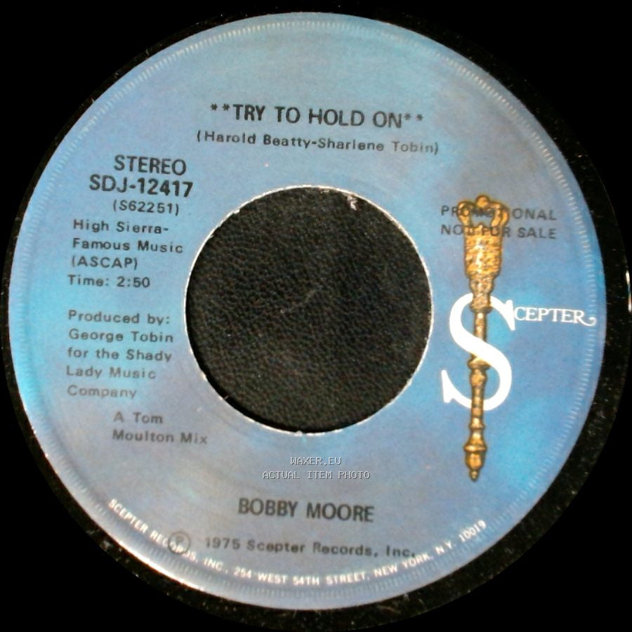 Bobby Moore - Try To Hold On (Disco Version) / Try To Hold On side B