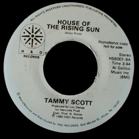 Tammy Scott - House Of The Rising Sun / Another Fall In Philadelphia side B