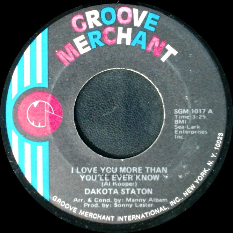 Dakota Staton - (I Want A) Country Man / I Love You More Than You'll Ever Know side B