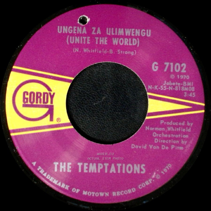 The Temptations - Ungena Za Ulimwengu (Unite The World) / Hum Along And Dance side A