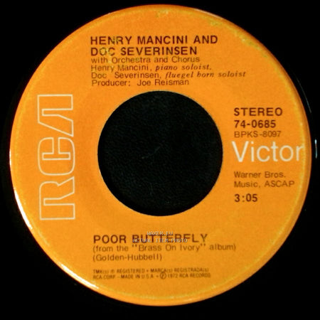 Henry Mancini And Doc Severinsen - Brass On Ivory / Poor Butterfly side B