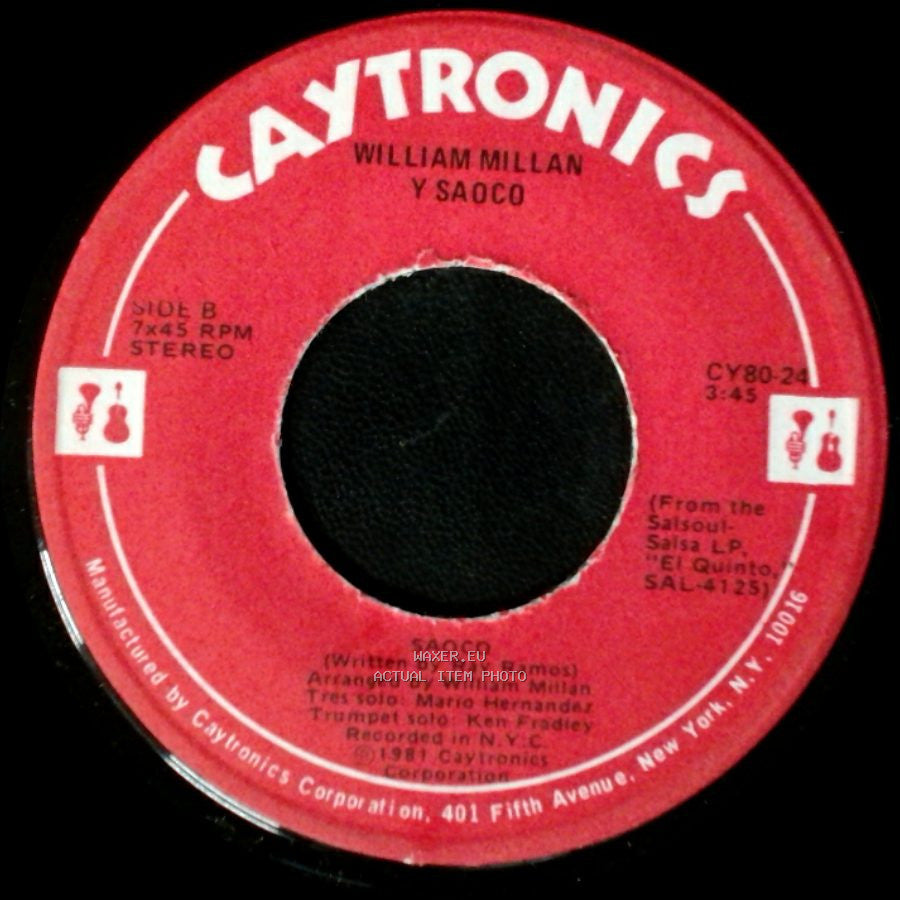 William Millan Y Saoco - No Abandones Tus Hijos / Saoco side B