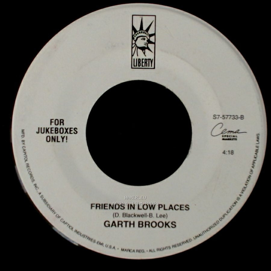 Garth Brooks - Friends In Low Places / What She's Doing Now side A