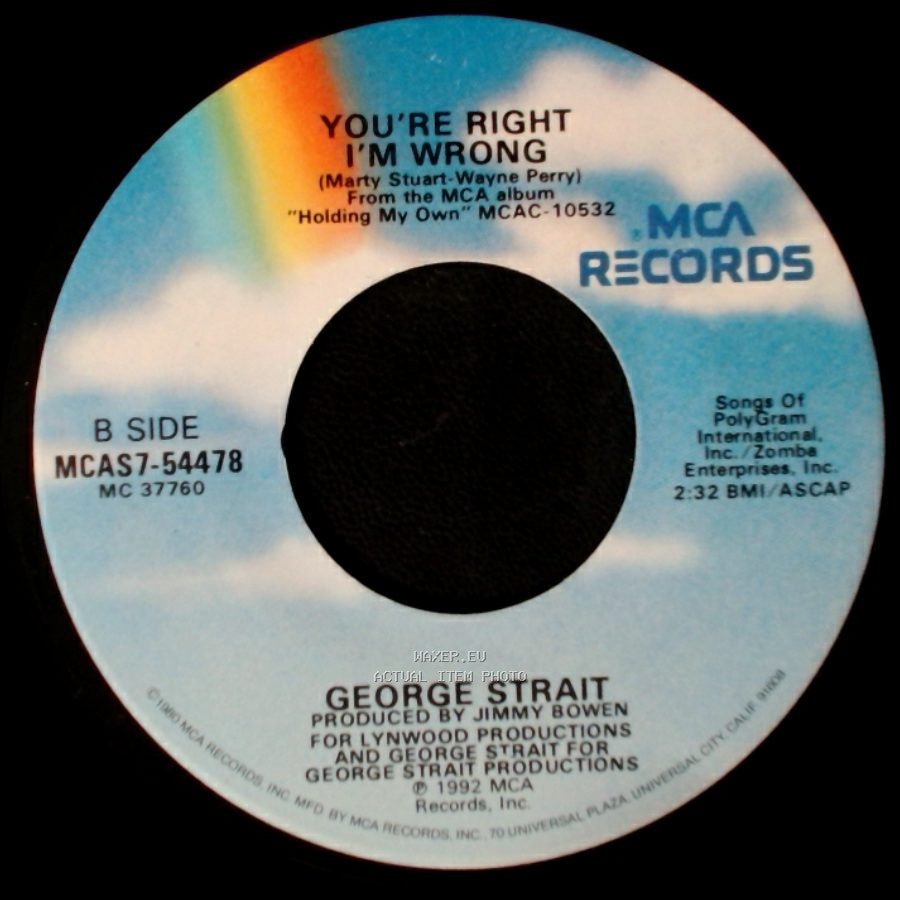 George Strait - I Cross My Heart / You're Right I'm Wrong side B