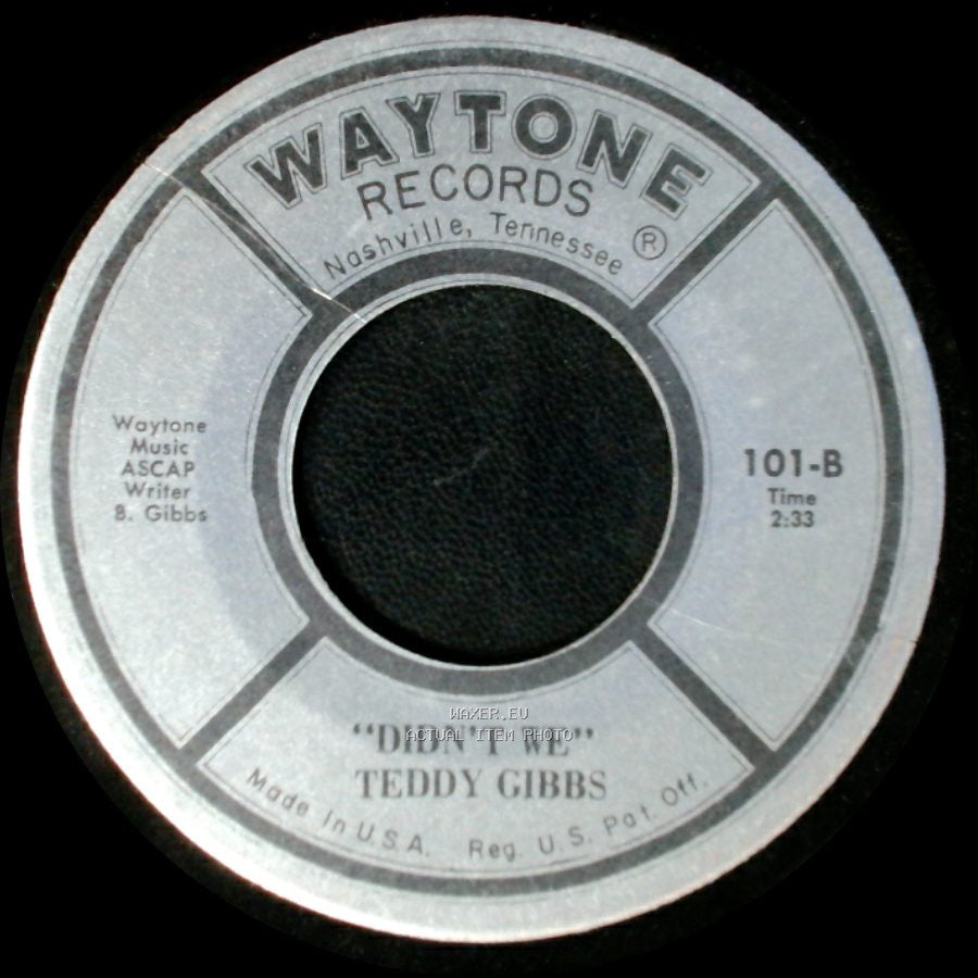 Teddy Gibbs - Didn't We / Beertops And Tears side A