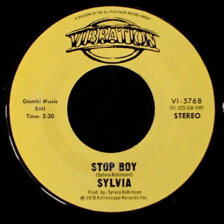 Sylvia - Stop Boy / Automatic Lover side B