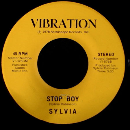 Sylvia - Stop Boy / Automatic Lover side B