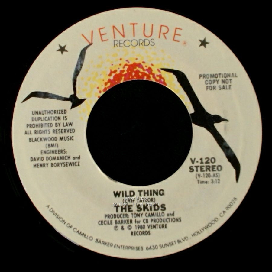 The Skids - Wild Thing / Wild Thing side A