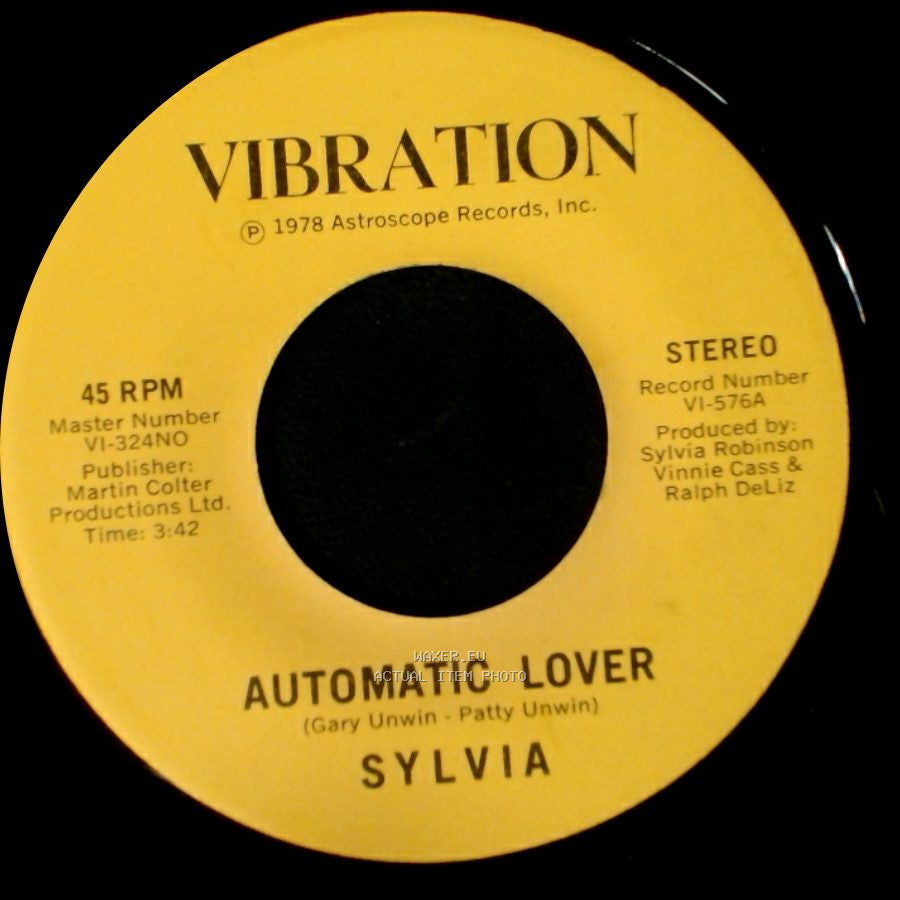 Sylvia - Stop Boy / Automatic Lover side B