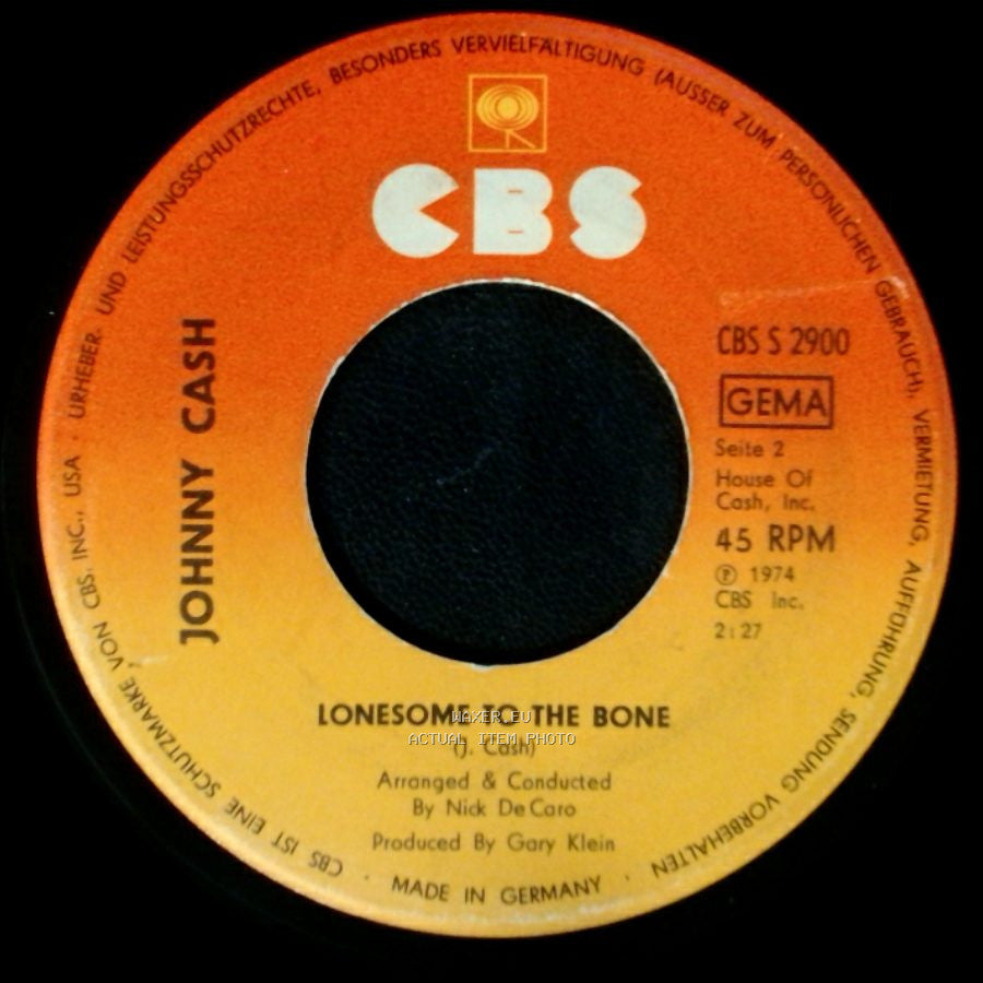 Johnny Cash - The Lady Came From Baltimore / Lonesome To The Bone side B