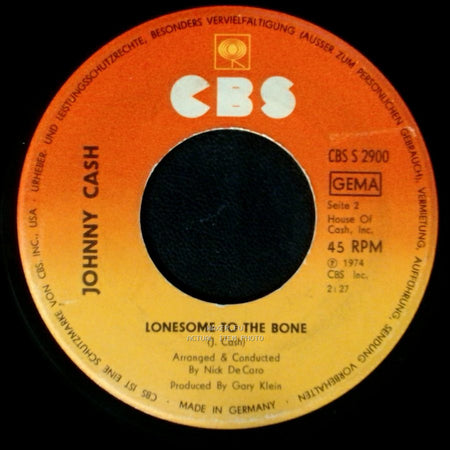 Johnny Cash - The Lady Came From Baltimore / Lonesome To The Bone side B