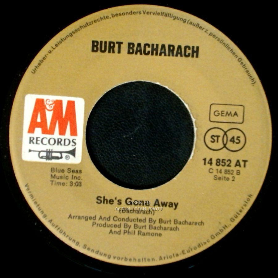 Burt Bacharach - She's Gone Away / All Kinds Of People side A
