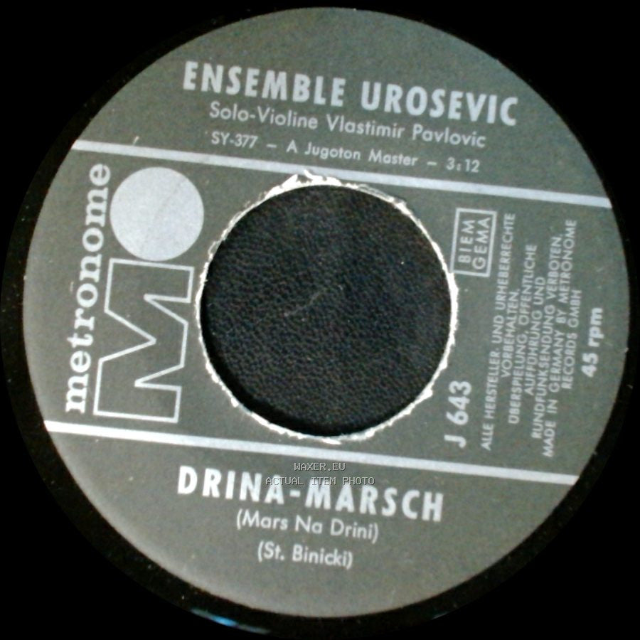 Ensemble Urosevic - Drina-Marsch / Turski (Nizamski) Rastanak side A