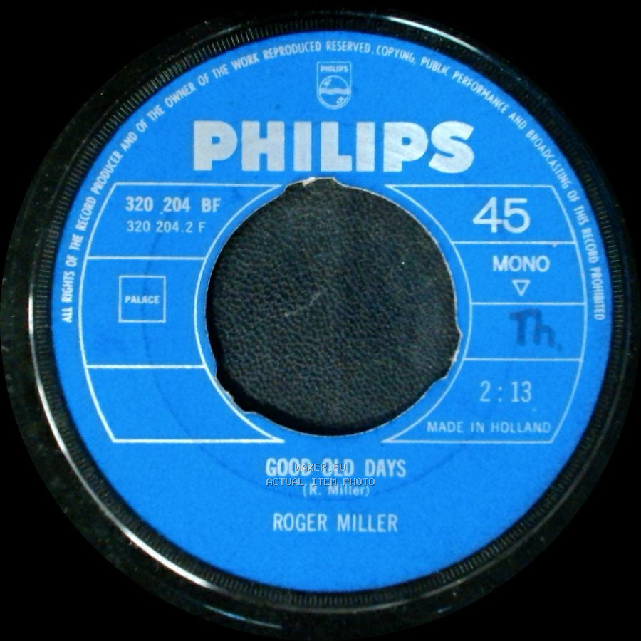 Roger Miller - England Swings / Good Old Days side B