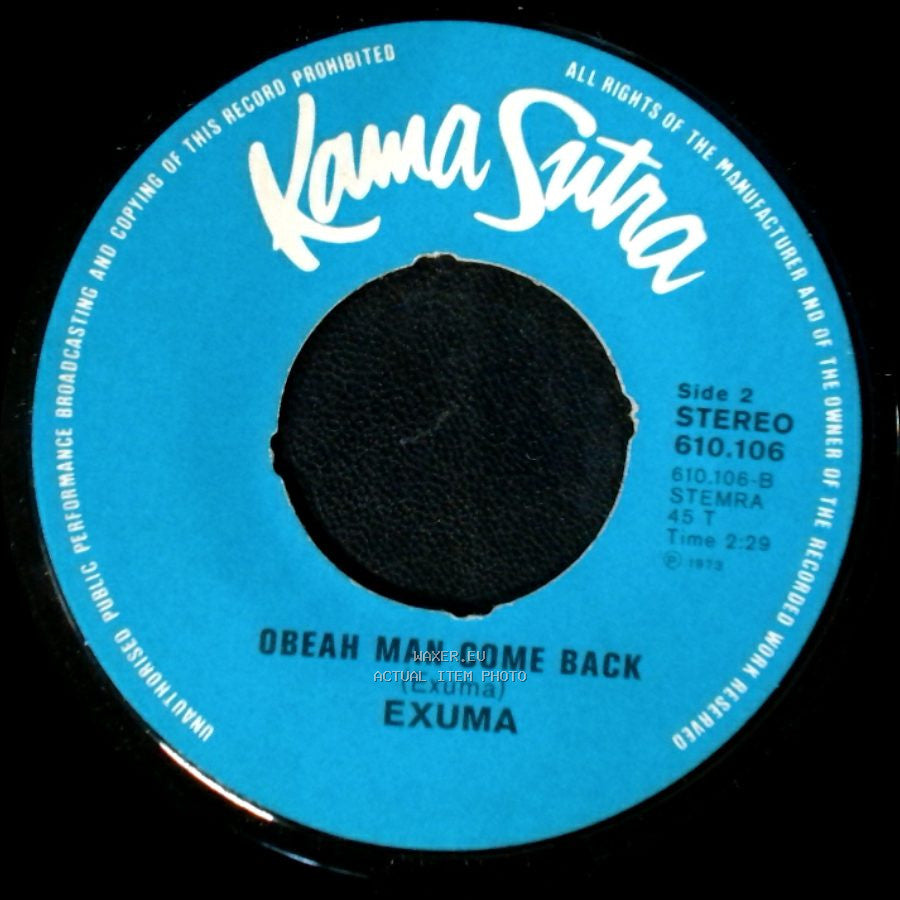 Exuma - Monkberry Moon Delight / Obeah Man Come Back side B