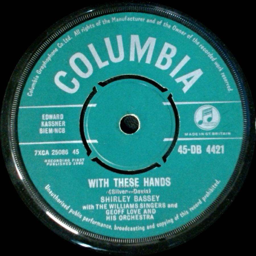 Shirley Bassey - With These Hands / The Party's Over side A
